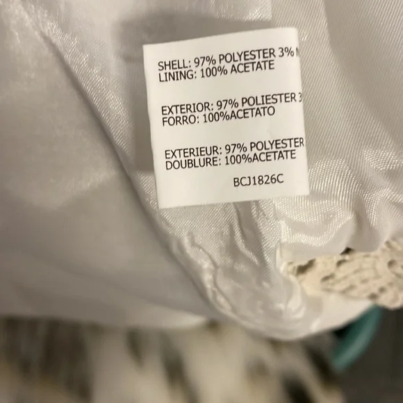 Insight Blazer Ivory Double Row Big Buttons Lace Hem Vintage 80's Style Size 12 - Picture 7 of 9